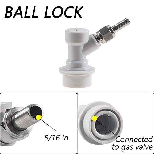 PERA Soda Gas Regulator Tr21.4 Include Red Gas Line Assembly,Ball Lock Gas Disconnect for Soda Maker Sparkling Water Soda Cylinders Soda Canister