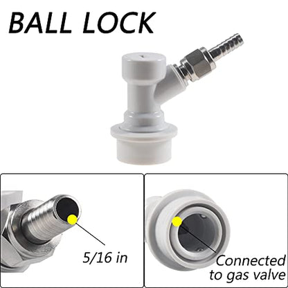 PERA Soda Gas Regulator Tr21.4 Include Red Gas Line Assembly,Ball Lock Gas Disconnect for Soda Maker Sparkling Water Soda Cylinders Soda Canister
