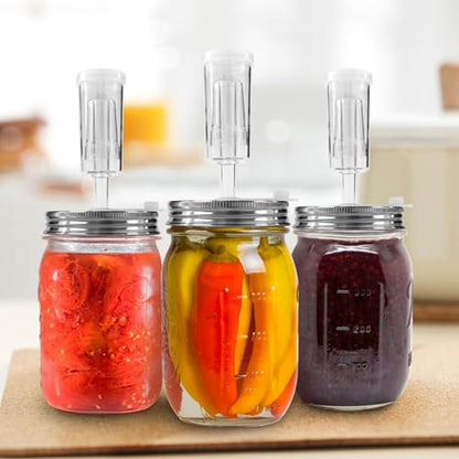 Artcome 32 PC Fermenting Airlock Lids Kit Set - Fermentation Lids for Large Wide Mouth Mason Jars