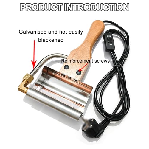 Electric Honey Uncapping Knife, Portable Scraping Honey Extractor, Beekeeping Stainless-Steel Electric uncapping Knife, Constant Temperature, with Insulated Handle, for Beekeeper Honey Collection