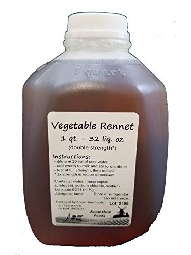 Liquid Vegetable Rennet (2x, double strength) (1 qt. (32 liq. oz.)) Best By APRIL 2025 - size: 1 qt. (32 liq. oz.)