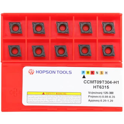 Carbide Turning Inserts Ccmt32.51 / Ccmt09T304-PF for Finishing Cutting Steel, CCMT for Lathe Turning Tools, 10 PCS. - size: CCMT32.51-PF