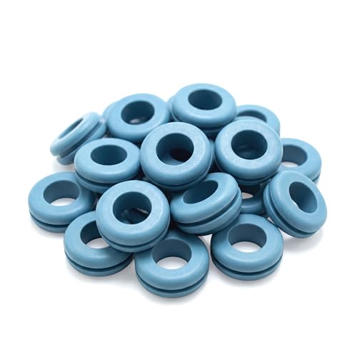 Fermentaholics Airlock Fermentation Replacement Grommets for Fermenter Lid – 20 Pack Grommet Fits 1/2 Inch Hole, For Standard 3/8 in Airlocks, Beer, Wine, Cider, Mead, Fermented Foods (Light Blue) - color: Light Blue