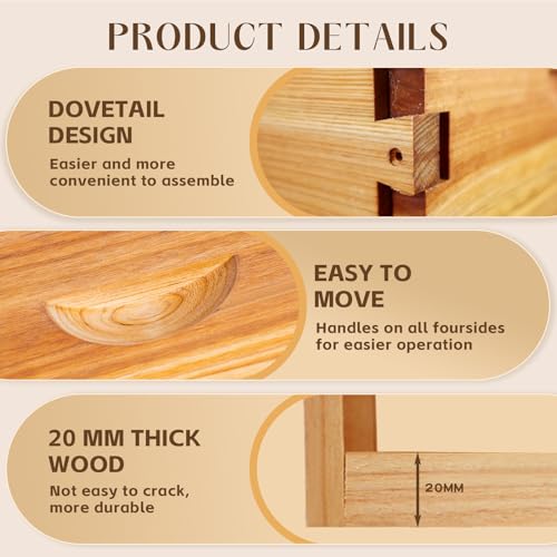 10 Frame Medium Super Box for Honey Bee Hives Beeswax Coated Langstroth Medium Bee Hive Box Includes Beehive Frames and Waxed Foundation Sheets (Unassembled) - size: 10 frame medium super box
