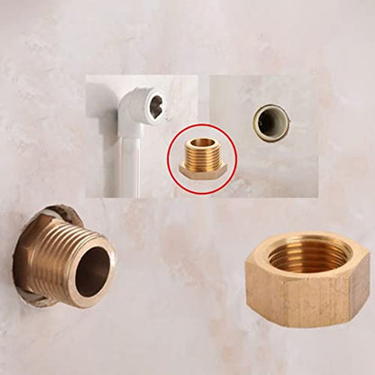 Othmro 1pcs Brass Hex Socket Pipe Fitting, 1/2" Male Thread Hose Adapter Connector Fit for 0.49" Tubes Pipe Plug Fitting Assortment Set for Garden Pipe Pneumatic Solenoid Valve Gold - size: 1pcs 1/2"