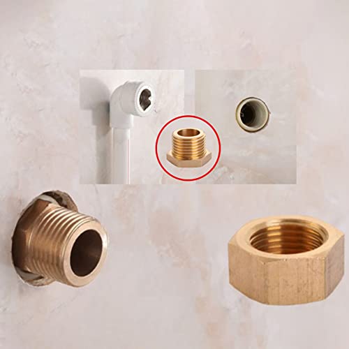 Othmro 20pcs Brass Hex Socket Pipe Fitting, 2/5" Male Thread Hose Adapter Connector Fit for 0.37" Tubes Pipe Plug Fitting Assortment Set for Garden Pipe Pneumatic Solenoid Valve Gold - size: 20pcs 2/5"