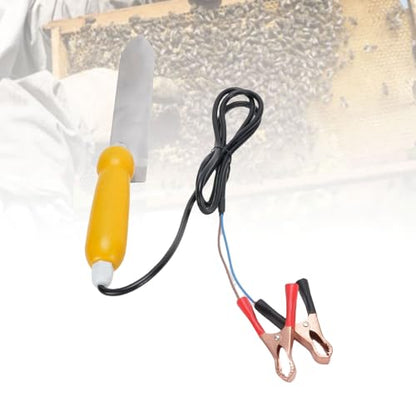 Fdit Stainless Steel Electric Honey Cutter, Adjustable Electric Honey Uncapping Knife for Beekeeper, Wax Scraper Uncapping Cutter Tool