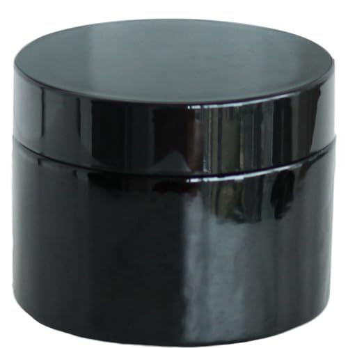 Matoolser Black Glass Storage Jar 250ml Wide Mouth Airtight UV Protection Container for Spice Coffee Matcha