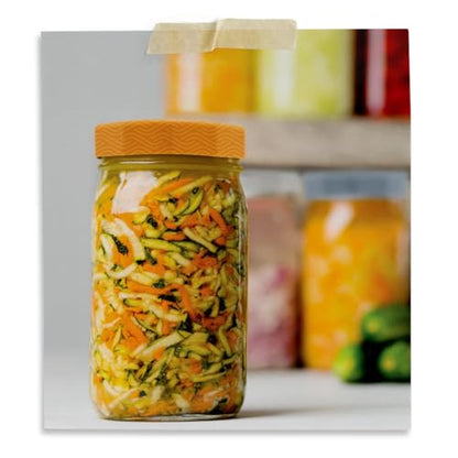 Wide Mouth Mason Jar Fermentation Lids - Turns Your Jar Into A Fermentation Vessel - Lid With Hole & Grommet For Airlock - Fits Wide Mouth Mason Jars (Widemouth Mason Jar Lids) - style: Widemouth Mason Jar Lids