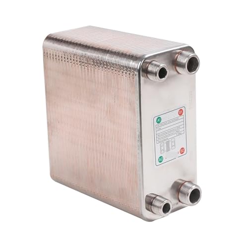 60 Plates Brazed Plate Heat Exchanger Stainless Steel Water Beer Wort Chiller for Home Brewing Beer(2) - size: 2