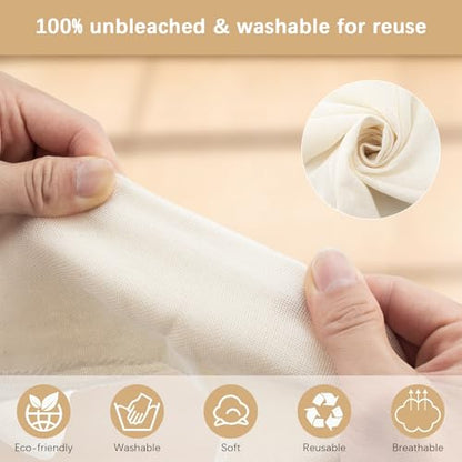 40 Pcs 20x20 Inch Cheese Cloths Grade 100 Hemmed Cheesecloth for Straining Cloth Strainer Reusable Cotton Cheesecloth for Cheese Making Supplies, Juicing, Canning, Cooking, Baking