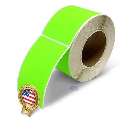 NextDayLabels 500 Rectangle Stickers (3" x 5") - Color Coding Labels Roll - Moving Labels for Boxes, Colored Inventory Stickers for Packing, Organizing, and Storage (Fluorescent Green) - color: Fluorescent Green