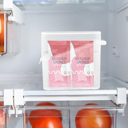 VICASKY Cheese Slice Storage Box with Airtight Lid, Refrigerator Food Container for Cheese and Tea Bag Organization, Mini Fridge Storage Case for Kitchen Use,