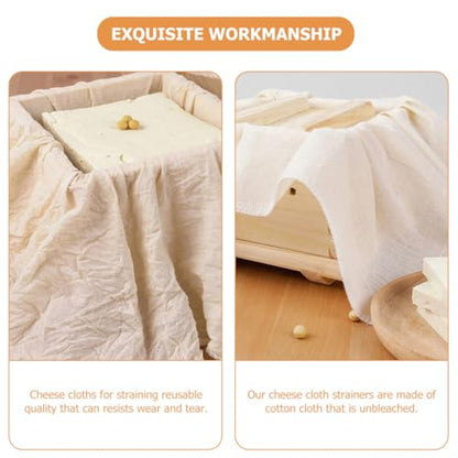 ARTIBETTER 2pcs Cheesecloth Fabric 60×60cm Multi-use Filter Cloth Reusable Cotton Cheese Making Supplies for Straining, Draining, and Canning in Kitchen
