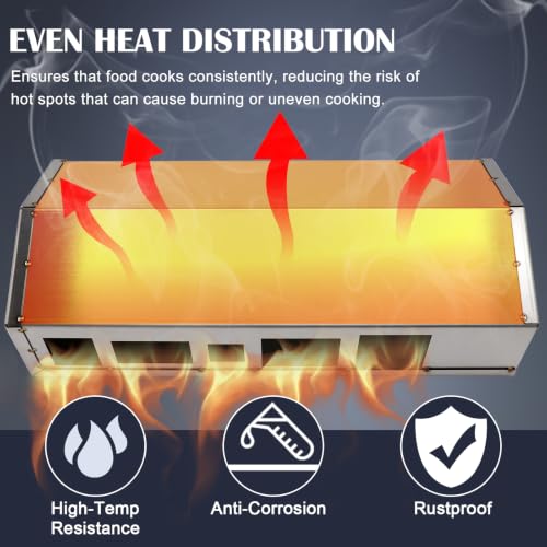 9904190038 Heat Manifold Replacement Kits for Masterbuilt Gravity Series 560 Digital Charcoal Grill and Smokers, Stainless Steel Heat Shield for Masterbuilt MB 560 Smoker Parts MB20040220, MB20041020. - size: For Masterbuilt 560