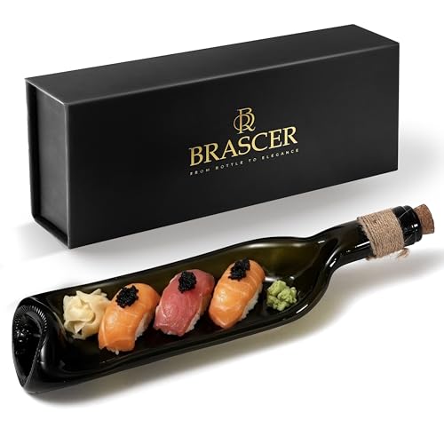 Melted Wine Bottle Serving Boards – Elegant Charcuterie Board Decorative Tray Serving Platter for Parties, Special Events – Durable Easy to Clean Cheese Tray Housewarming Gifts New Home