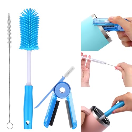 XANGNIER 3 Pack Water Bottle Cleaner Brush Kit-Cleaning Set for Sports Water Bottle, Baby Bottles, Tumbler Cup Bottle Cleaner Brush - size: 3 pack