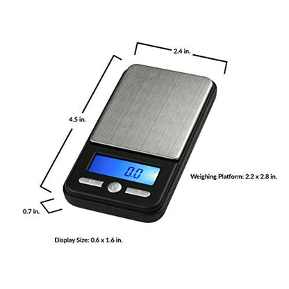 American Weigh Scales Digital Pocket Scale AC Series 650g x 0.1g | High Precision 0.1g Accuracy Mini Gram Scale for Kitchen, Lab, Jewelry, Coin Scale, Small Digital Gram Scale Portable Travel Scale - size: 650g x 0.1g