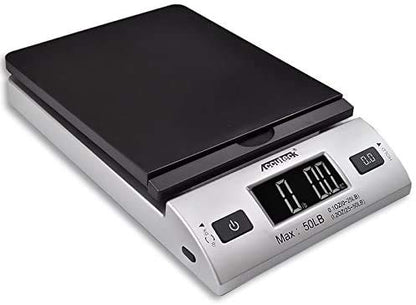Accuteck 8250 High Accuracy Digital Shipping Scale and Postal Scale, 0.1oz Precision, 50Lb - color: Black silver, size: 50LB