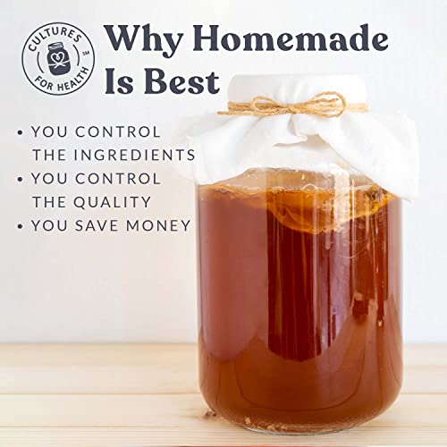 Cultures for Health Continuous Kombucha Brewing Jar with Spigot | 5 Liter Glass Jar with Spout for DIY Fermentation | Long Term Kombucha SCOBY Hotel Jar | Daily Kombucha Tea Probiotic Drink Dispenser
