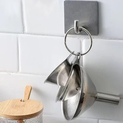 Stainless Steel Funnels, Large Small Funnel Set of 3, Food Grade Mini Metal Kitchen Funnel for Transferring Essential Oils, Liquid, Fluid, Small Funnels for Filling Bottles Flask Cooking