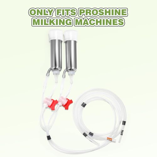 φ25mm Double Head Teat Cup for Cow Milking Machine Accessory, with 5x8mm Hose - style: Cups for cow