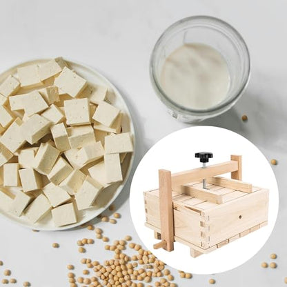 Wooden Tofu Press Mold: Homemade Tofu Maker Pressing Mold, Soybean Curd Making Machine, Cheese Maker Set for Home Kitchen, Tofu Making Kit for Tofu Lover Tofu Press Mold Box