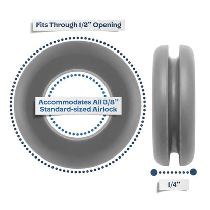 Fermentaholics Airlock Fermentation Replacement Grommets for Fermenter Lid – 20 Pack Grommet Fits 1/2 Inch Hole, For Standard 3/8 in Airlocks, Beer, Wine, Cider, Mead, Fermented Foods (Gray) - color: Gray