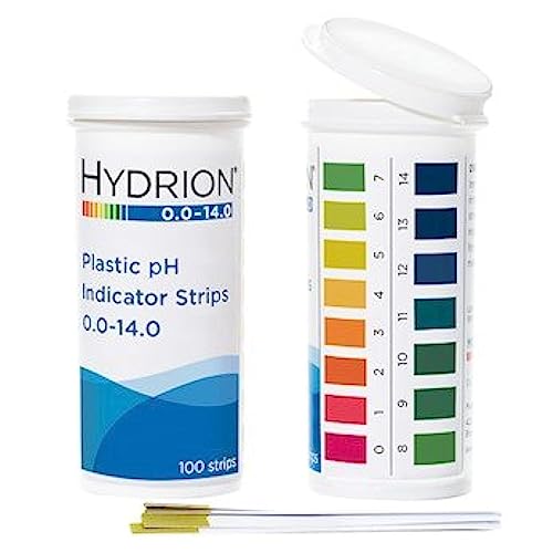 5920040 pHydrion 9800 Plastic pH Indicator Strips, 0.0 to 14.0, flip top Vial Packaging - style: 0 to 14 pH in 1 pH unit increments