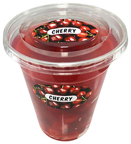 Cherry Grocery Store Food Labels 1.25 x 2 Inch Oval Shape 500 Total Adhesive Stickers - color: Cherry