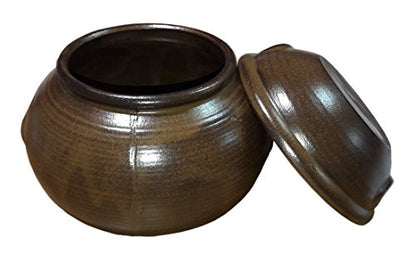 16.23ounce(480cc) Korean Traditional Table Earthenware Cute Small Size Pottery Pot Jar with Lid
