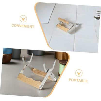 SEWACC 4pcs Beekeeping Hive Frame Gripper and Beehive Frame Holder with Wood Handle Stainless Steel Clamp Tool for Hive Inspection and Honey Harvesting