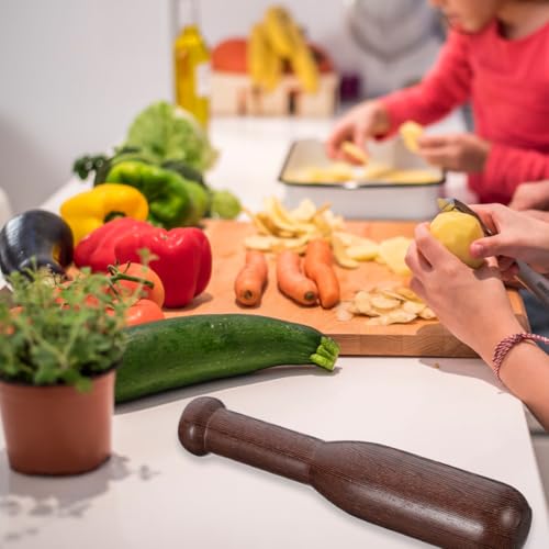 TOYANDONA Wood Pestle Only Replacement - 7. 6 Inch Food Grinding Stick Tool Wooden Pestle for Mortar Set Spice Crusher Food Masher