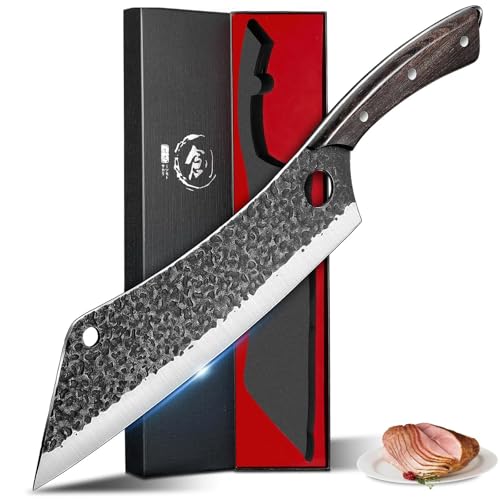 PURPLEBIRD Japanese Brisket Slicing Knife 11" - Butcher Knife for Meat Cutting Chopping, Heavy Duty Meat Knives Full Tang, Sharp BBQ Knives for Turkey Grilling Smoker, Ideal Gifts for Men Women - color: 11"