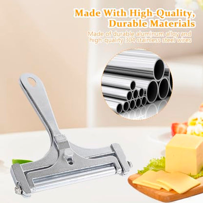 Cheese Container for Refrigerator with Cheese Slicer Kit,Cream Cheeses Container with Lid,BPA-Free Shredded Cheddar Cheeses Deli Meat Storage Containers for Fridge Organizers and Storage Box