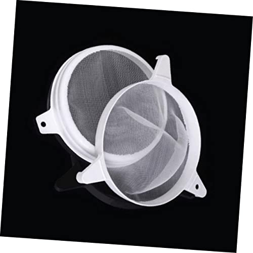 1PC Plastic Double Sieve Honey Filter Strainer Resistant Nylon Mesh Beekeeping Tool for Filtering Impurities Honey Practical Device for Beekeepers White