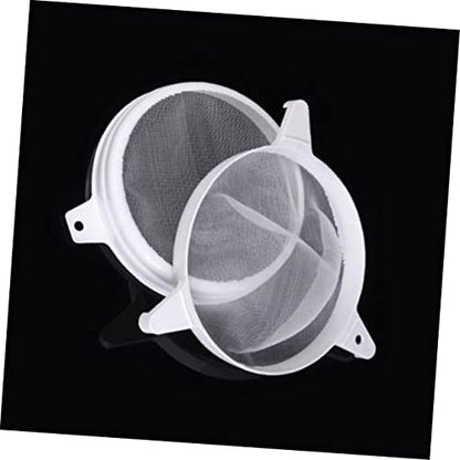 1PC Plastic Double Sieve Honey Filter Strainer Resistant Nylon Mesh Beekeeping Tool for Filtering Impurities Honey Practical Device for Beekeepers White