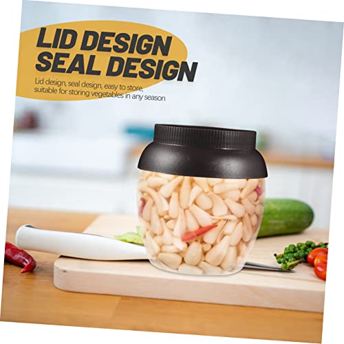 LIFKOME 4pcs Airtight Pickle Container Fermenting Jar Multi-function Kimchi Storage with Sealing Lid Reusable Jar for Vegetables Dried Fruit Honey Wine Great Present