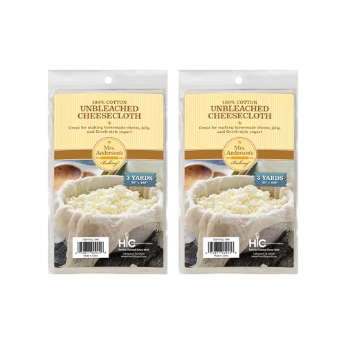 Mrs. Anderson’s Baking Extra-Fine Cheesecloth, 40s Unbleached Cotton, 20 x 10 Weave, 2x3-Square Yards (36 x 108-inches) - size: 1 Ounce (Pack of 2)