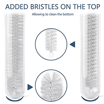 Ixiaoyoo 12 Pcs Straw Cleaner Brushes Set, 8.2 Inch Nylon Cleaning Brush | White Tube Cleaner Brushes for Tumbler, Sippy Cup, Water Bottles, Hummingbird Feeders, Pipes, Sink Drain & Pet Waterers - color: 8.2 Inch White Cleaning Brushes