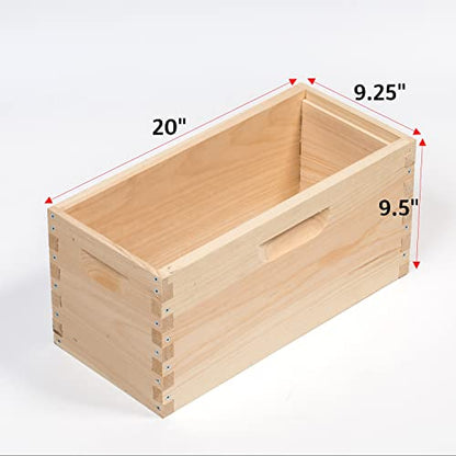 Stoney Acres Beekeeping Deep Nuc Box, Assembled Super or Brood Box for 5 Frame Honeybee Hives, Amish Made