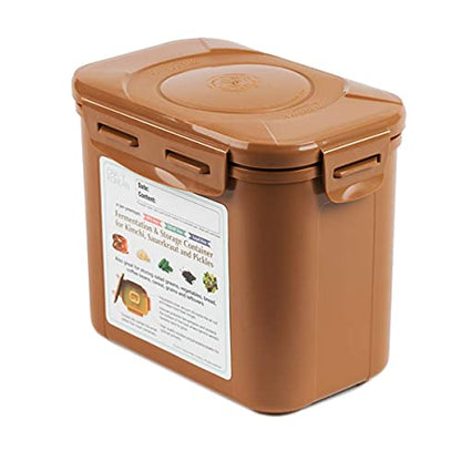 Authentic Crazy Korean Cooking Kimchi Container 0.9 Gal (3.4L) 2 PACK - size: 0.9 Gal (3.4L) 2 PACK