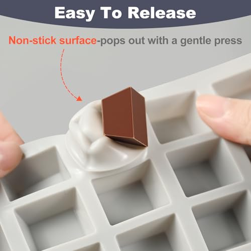 Square Ice Cube Silicone Molds for ice,Candy,72 Cavities | Mini Square Ice Cube Mold Tray, Mini Silicone Chocolate Molds, For Candy, Gummy, Jelly, Jello, Pet Treats, Snacks - color: 72 Cavity Square-Terrace Mold