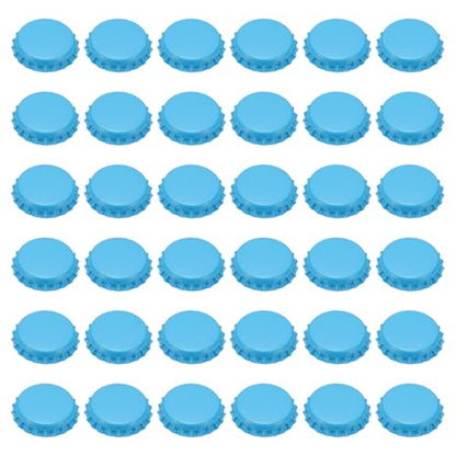 uxcell 108 Pcs Oxygen Absorbing Beer Bottle Caps, 32mm Pry Off Bulk Crown Caps Bottle Toppers for Soda Beer Wine Glass Bottles Home Brewing DIY Pendants or Craft Scrapbooks, Blue - color: Blue