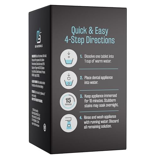 Overnight + Whitening Retainer Cleaner, Remove Stains, Discoloration, and Plaque | 4 Month Supply | Denture Cleanser with Whitening Boost,120 Tablets by M3 - size: Overnight Whitening (120 Count)