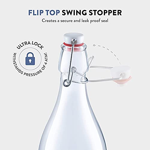 Bormioli Rocco Swing Bottle 4.25 oz - Clear, Set of 4 - size: 4.25 Oz.