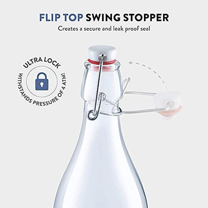 Bormioli Rocco Swing Bottle 4.25 oz - Clear, Set of 4 - size: 4.25 Oz.