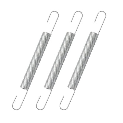 3 Pack #61 4 Inch Double-Hook Tension Spring, Spring Steel for Automotive & Household Hardware Replacement Parts