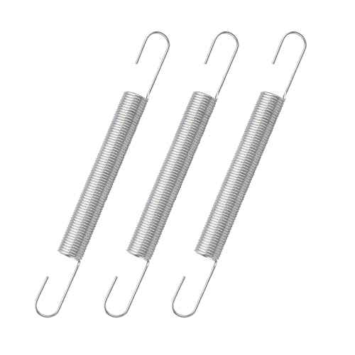 3 Pack #61 4 Inch Double-Hook Tension Spring, Spring Steel for Automotive & Household Hardware Replacement Parts