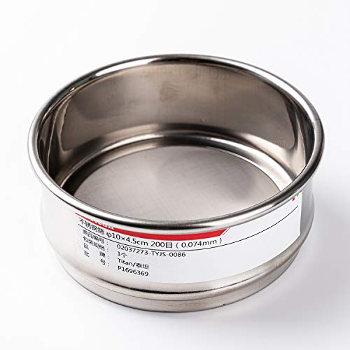 φ10×4.5cm 200 Mesh 304 Stainless Lab Sieves Economy Test Sieve 304 Stainless Steel Wire Cloth（0.074mm） - size: φ10×4.5cm 200 Mesh(0.074mm)